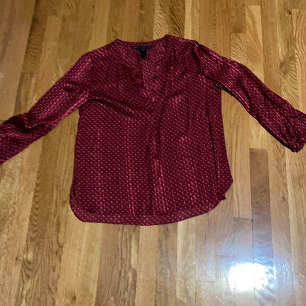 V neck silk blouse